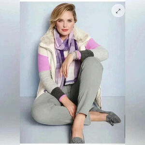 Talbots Grey Pointed Toe Suede Loafers Size 7 M